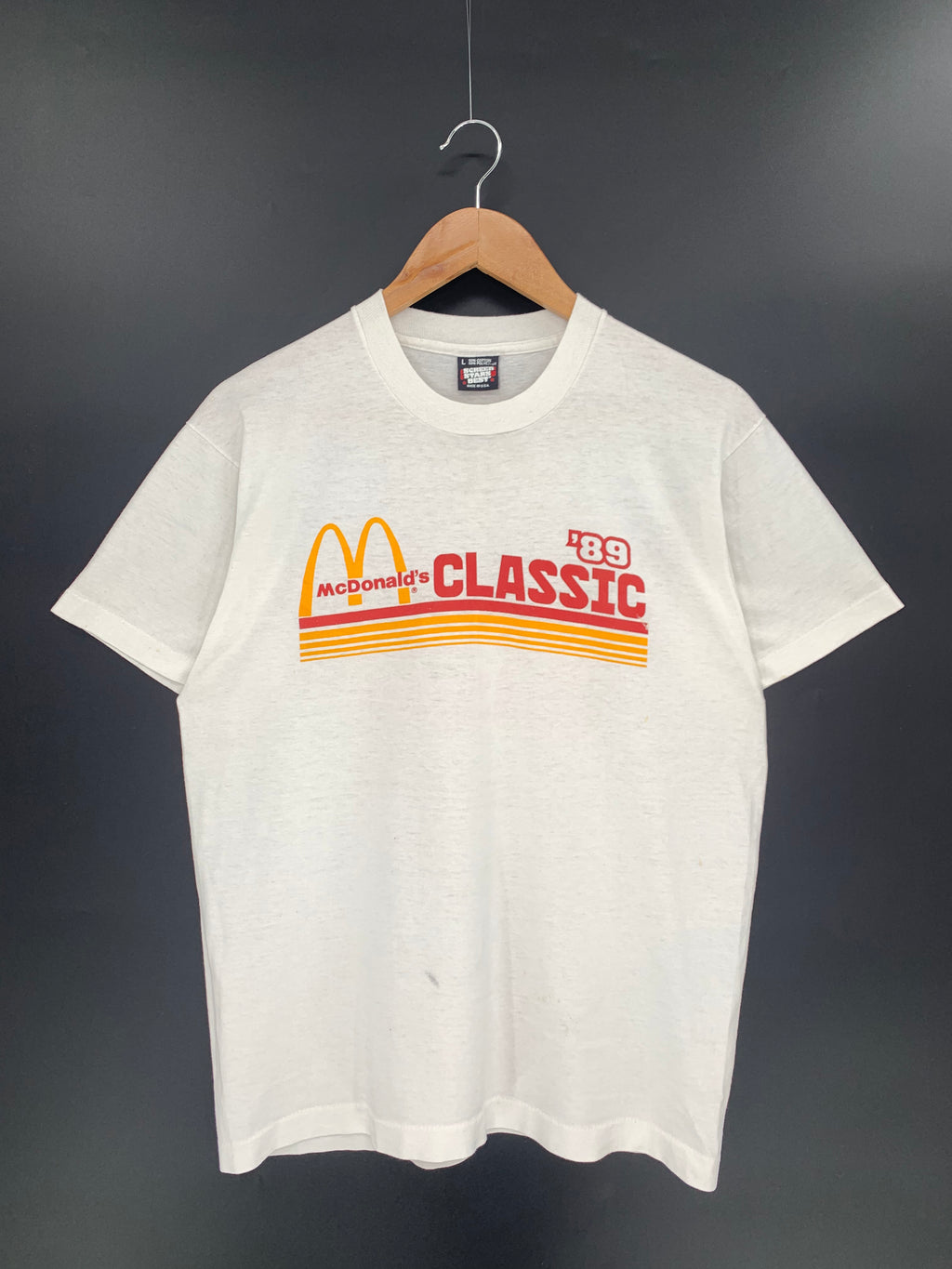 1989 MCDONALD’S CLASSIC Made in USA Size L Vintage T-shirt / Y333