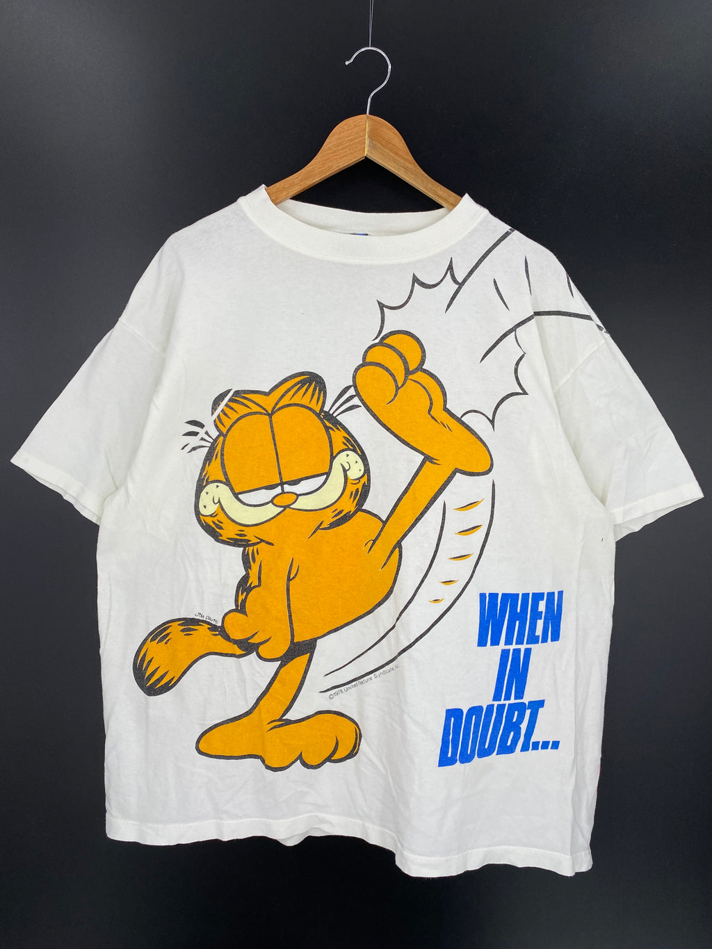 1978 GARFIELD Size Approx.XL Vintage T-shirts / Y123