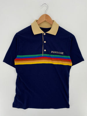 70’s PORSCHE Size No Tag (Approx.M) Vintage Polo-shirts / Y582