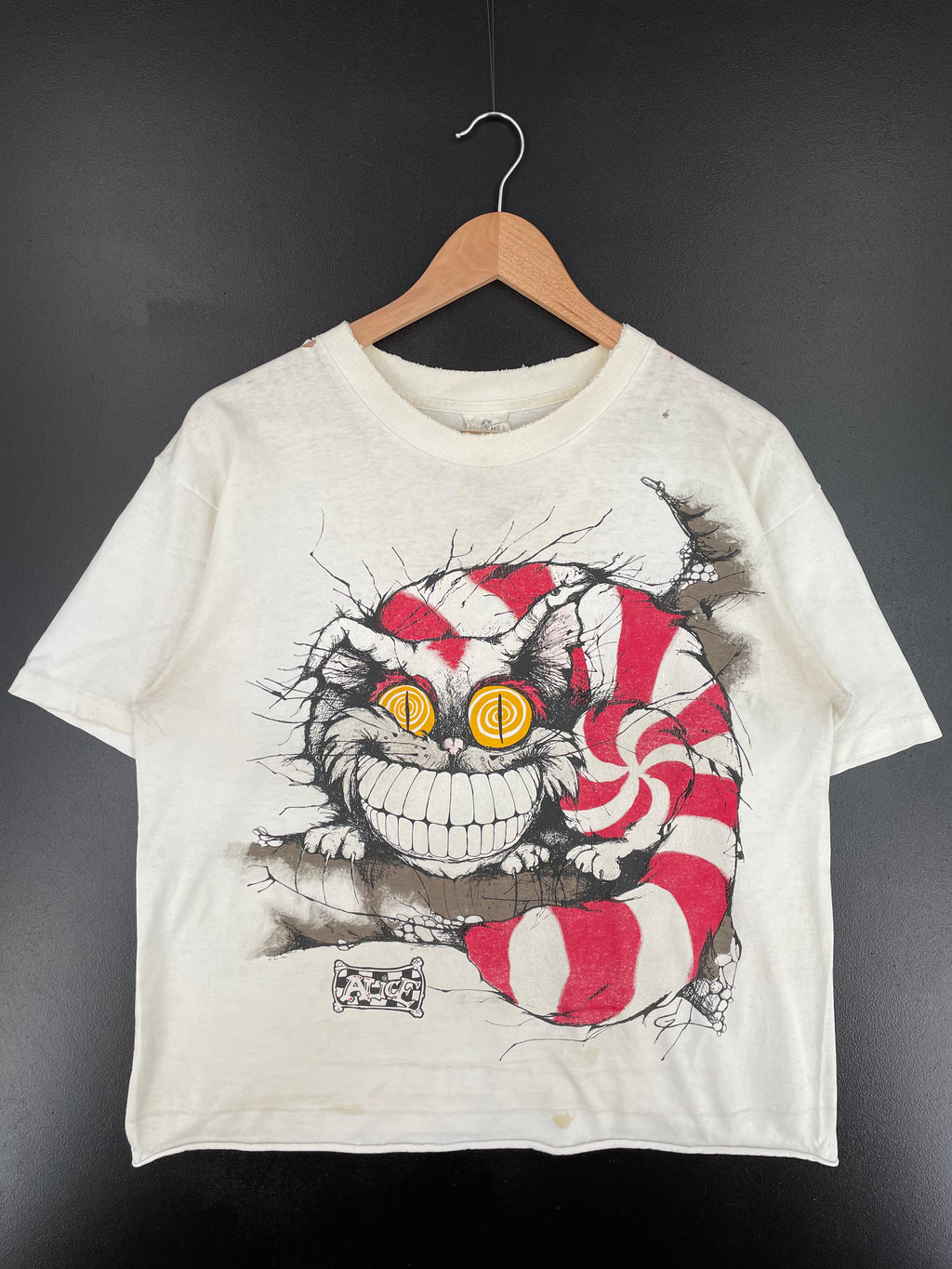 90's ALICE CHESHIRE CAT Made in USA Size L T-shirts / Y412