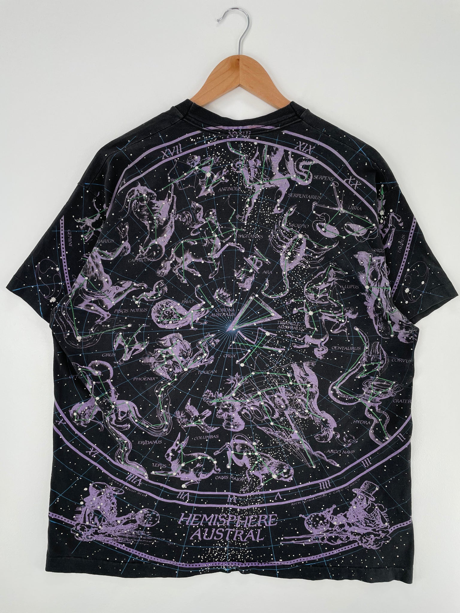 90's LIQUID BLUE CONSTELLATION All over prints Size XL T-shirts / Y460